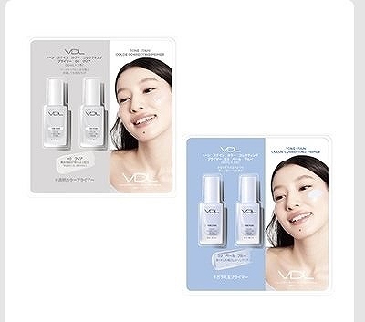 VDL トーン ステイン カラー コレクティング プライマー 30ml×2本 クリア/ペールブルー