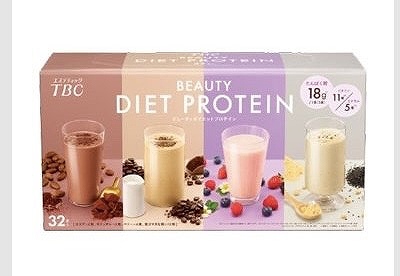TBC プロテイン 4種 計32食 ココア・カフェオレ・ベリー・黒ゴマきな粉