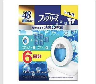 ファブリーズ トイレ用消臭剤 プレミアムシリーズ 6個パック 抗菌ウルトラ フレッシュシャボン