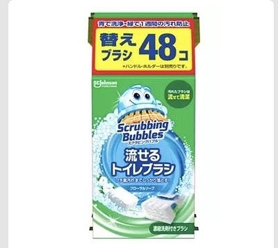 ジョンソン スクラビングバブル 流せるトイレブラシ 付替48個