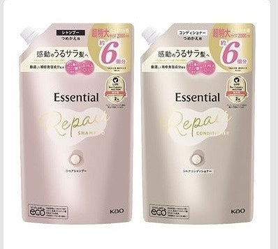 エッセンシャルザビューティー　リペアシャンプー/コンディショナー　つめかえ用　2,000ml