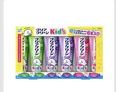 クリアクリーン キッズ歯磨き 6本セット メロンソーダ・グレープ・イチゴ