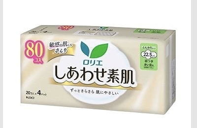 ロリエ しあわせ素肌 多い昼用 22.5cm 羽つき 20個入×4パック