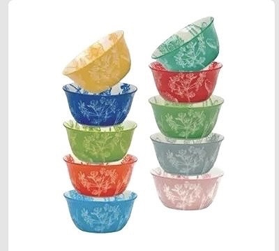 CERTIFIED　ボタニカルデザインボウル12cm　10個　食洗機・レンジ使用可能