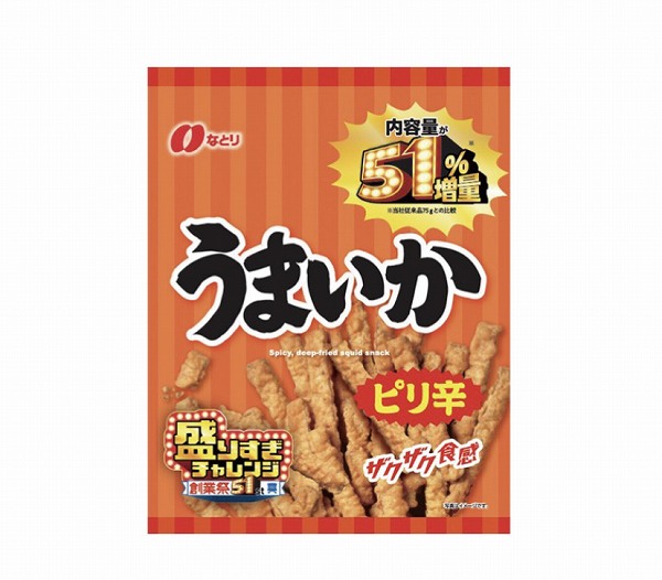 なとり ピリ辛うまいか 51%増量 114g