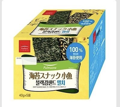 アサヒコ 韓国海苔スナック 小魚 40g×5袋(200g入)