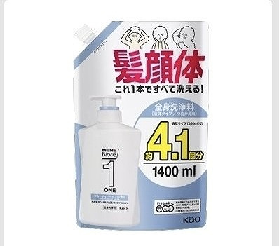 メンズビオレ ONE オールインワン 全身洗浄料 詰替え用 1,400ml