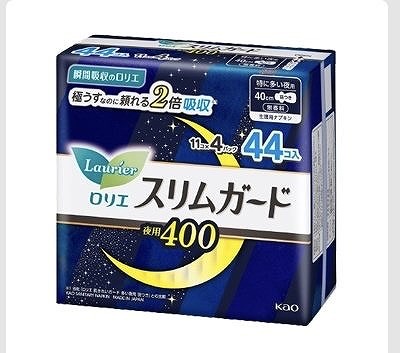 ロリエ スリムガード 特に多い夜用 40cm 羽つき 11個✕4パック
