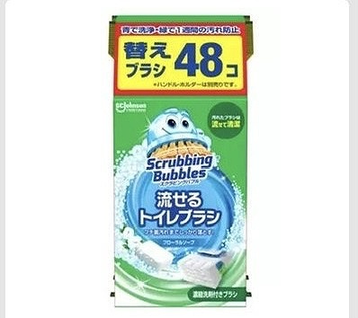 ジョンソン　スクラビングバブル　流せるトイレブラシ　付替48個