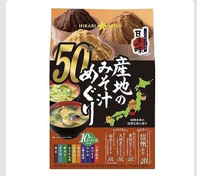 ひかり味噌 産地のみそ汁めぐり　50食