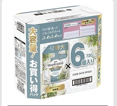 レノア　ハピネス　夢ふわタッチ　ホワイトティー　720ml×6パック　322回分