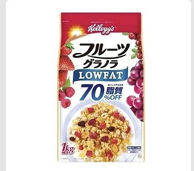 ケロッグ　フルーツグラノラ　脂質　70％オフ　1kg