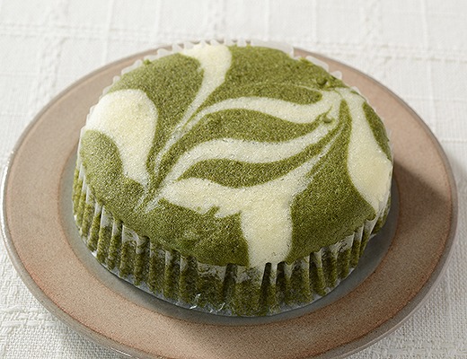 ふんわり蒸しケーキ　抹茶ミルク