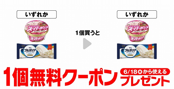 明治 エッセル ストロベリーチョコ/明治 ブルガリア フローズンヨーグルトデザート