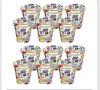 森永乳業　ビヒダス　ざく盛りフルーツヨーグルト　200g×12パック