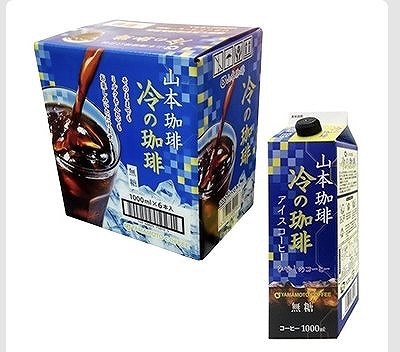 山本珈琲　冷の珈琲　無糖　1,000ml×6本
