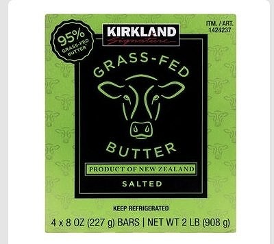 KIRKLAND SIGNATURE　ニュージーランド産　グラスフェッド有塩バター　227g×4本