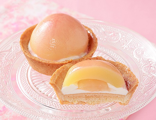 ごろっと1/2個分!桃のタルト