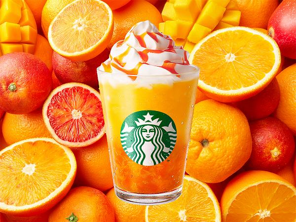 ぎゅぎゅっと オレンジ & マンゴー フラペチーノ
