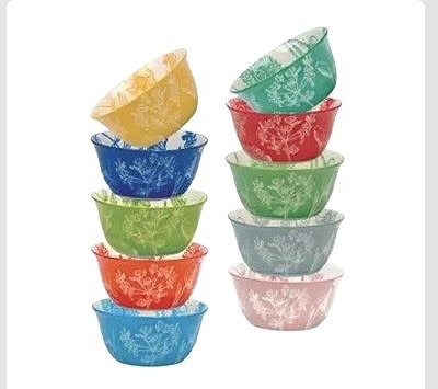 CERTIFIED ボタニカルデザインボウル12cm 10個 食洗機・レンジ使用可能