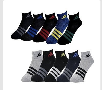 adidas ボーイズ ソックス 5足組 サイズ19.0-21.0cm/21.0-23.0cm