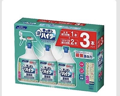 花王 キッチン泡ハイター 本体1,000ml+つけかえ1,000ml✕2本