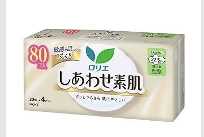 ロリエ しあわせ素肌 多い昼用 22.5cm 羽つき 20個入×4パック