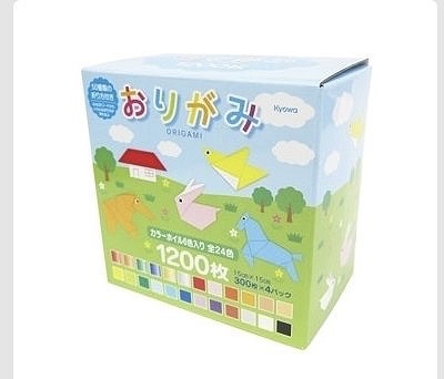 おりがみ 24色 15cm×15cm 1,200枚(300枚×4パック)