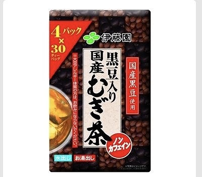伊藤園　黒豆入り　国産むぎ茶　ティーバッグ　30個×4パック