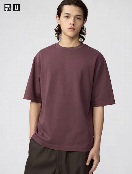 エアリズムコットンオーバーサイズTシャツ/5分袖