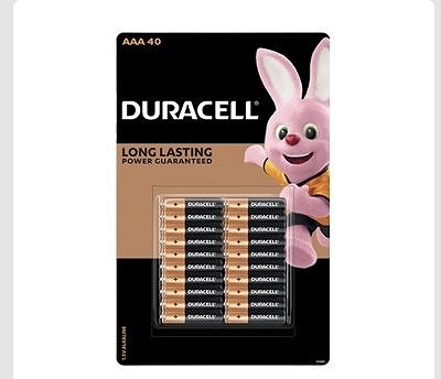 DURACELL 単4アルカリ乾電池 40本パック