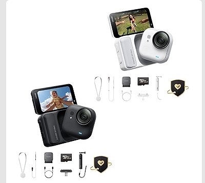 Insta360 GO Ultra セット 磁気ペンダント・マグネット式簡易クリップ 三脚付き自撮り棒・クイックリリースマウント FLEXICARE 付属