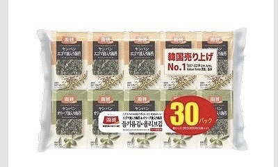 両班 韓国海苔 エゴマ油・オリーブ油 10枚×30袋