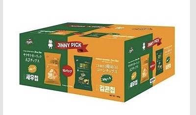 JINNY PICK 韓国のりチップス&えびせん 各5袋 10袋パック