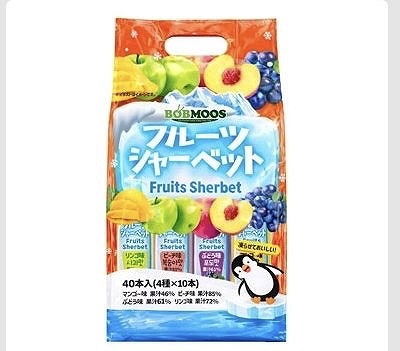 フルーツシャーベット アソート アップル・ピーチ・グレープ・マンゴー 40ml×40本