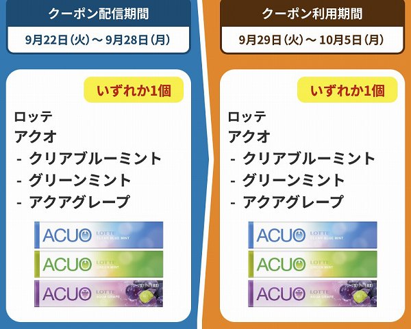 ロッテ　アクオ　クリアブルーミント/グリーンミント/アクアグレープ