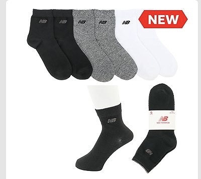 NewBalance　クォーターソックス　6足組　サイズ25-27cm