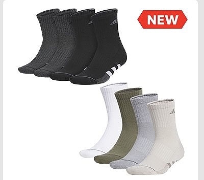 adidas　クォーターソックス　4足組　サイズ25-28cm