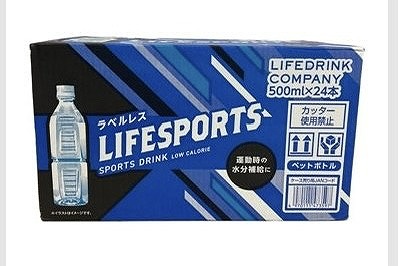 LIFE DRINK COMPANY LIFESPORTS　スポーツドリンク　ラベルレス　500ml×24本