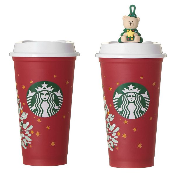 ホリデー2026リユーザブルカップツリー473ml/ホリデー2026リユーザブルカップ ツリー473ml + ホリデー2026リ ユーザブルカップ専用ドリンクホールキャッ プベアリスタツリー