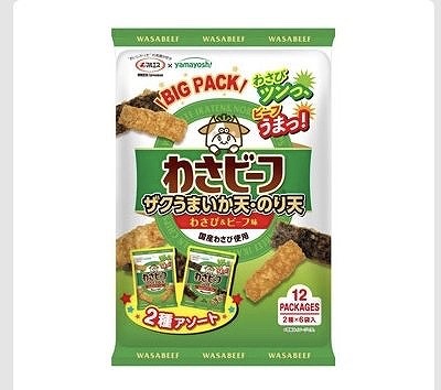 いか天＆のり天　わさビーフアソート　240g