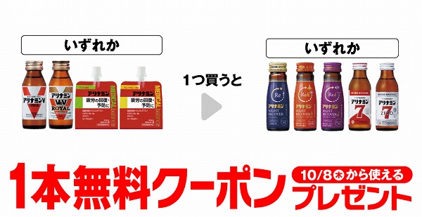 アリナミンV 50mL/アリナミンV&V ロイヤル 50mL/アリナミン メディカルバランス アップル風味/アリナミン メディカルバランス グレープフルーツ風味